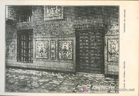 Cartoline: TARJETA POSTAL DE SEVILLA.CASA DE ARTISTA. VESTIBULO DE ENTRADA