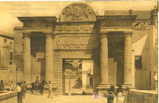 Cartoline: TARJETA POSTAL DE CORDOBA. PUERTA ROMANA DE ENTRADA A LA CIUDAD. FOTOTIPIA HAUSER Y MENET