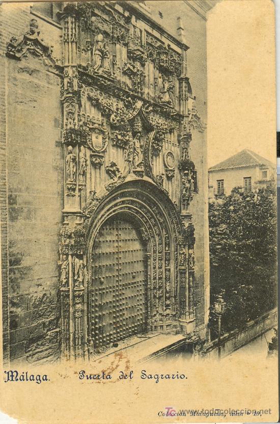 Cartoline: TARJETA POSTAL DE MALAGA. PUERTA DEL SAGRARIO