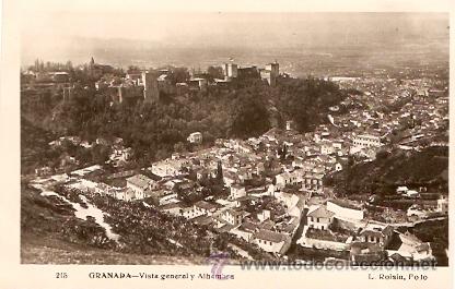 Postales: POSTAL GRANADA VISTA GENERAL Y ALHAMBRA - Foto 1