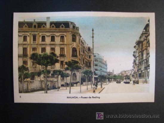 Postales: MALAGA: PASEO DE REDING. ED. ARRIBAS. POSTAL