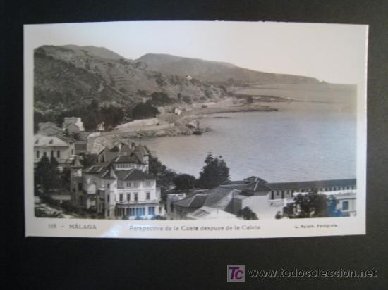 Postales: MALAGA: PERSPECTIVA COSTA TRAS CALETA (ROISIN). POSTAL
