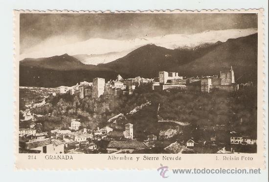 Postales: Granada - Alhambbra y Sierra nevada 1953
