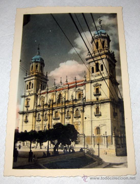 Postales: ANTIGUA Y PRECIOSA POSTAL DE JAEN FACHADA DE LA CATEDRAL - EDICIONES ARRIBAS N&ordm; 121 - NO CIRCULADA -