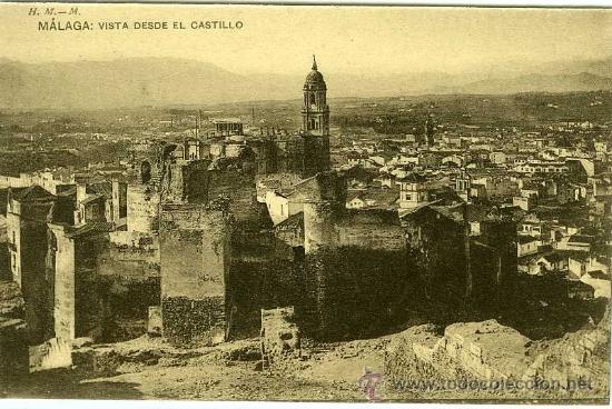 Postales: POSTAL MALAGA VISTA DESDE EL CASTILLO
