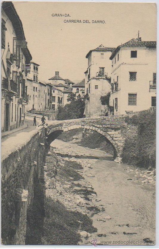 Postales: TARJETA POSTAL CARRERA DEL DARRO GRANADA - Foto 1