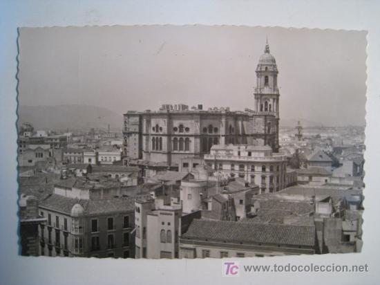 Postales: MALAGA: CATEDRAL Y VISTA PARCIAL (GARRABELLA). POSTAL