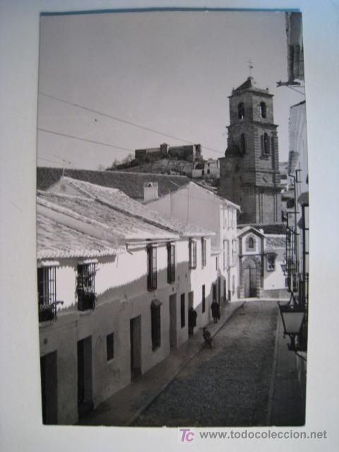 Postales: ALORA (MALAGA): CALLE BERMEJO E IGLESIA. FOTOGRAFIA ANTIGUA