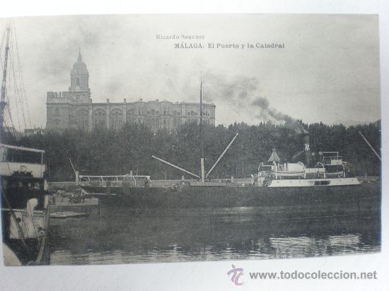 Postales: Tarjeta Postal de MALAGA - EL PUERTO Y LA CATEDRAL