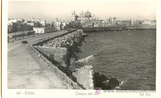 Cartoline: TARJETA POSTAL DE CADIZ N&ordm; 161. CAMPO DEL SUR. ED. SUR