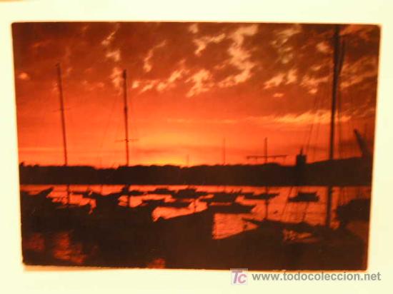 Postales: POSTALES ANTIGUAS MALAGA - ATARDECER EN EL PUERTO 1966 (POSTAL SIN CIRCULAR)