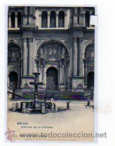 Postales: Malaga. Hauser y Menet n&ordm; 1434. Portada de la Catedral. s in circular. Serie general.