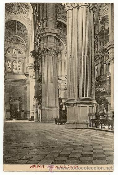 Postales: POSTAL ANTIGUA DE ESPA&Ntilde;A CIRCA 1900 ANDALUCIA MALAGA INTERIOR DE LA CATEDRAL