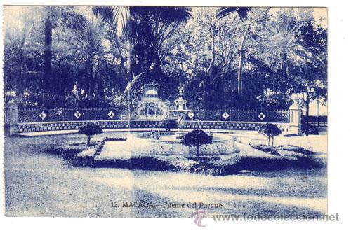 Postales: N&ordm; 727 POSTAL MALAGA FUENTE DEL PARQUE