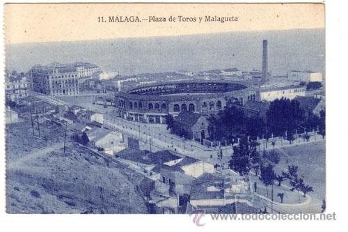 Postales: N&ordm; 673 POSTAL MALAGA PLAZA DE TOROS Y MALAGUETA GRAFOS