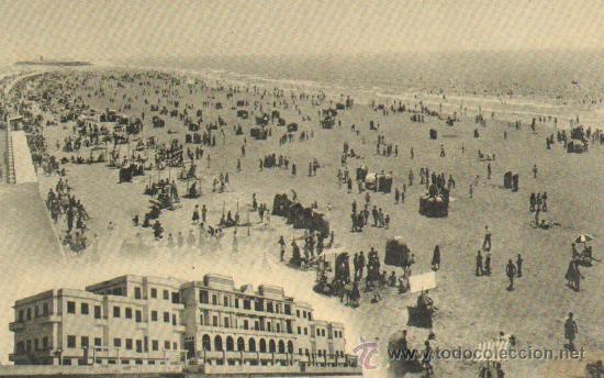 Postales: CADIZ. PLAYA DE LA VICTORIA Y HOTEL PLAYA.  P-ANC-120,11