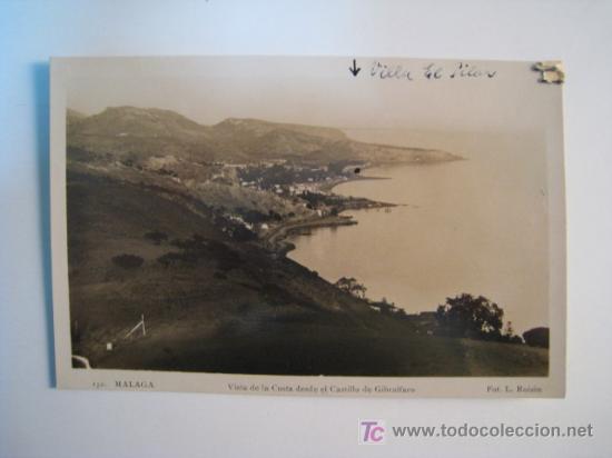 Postales: MALAGA: VISTA COSTA DESDE CASTILLO GIBRALFARO