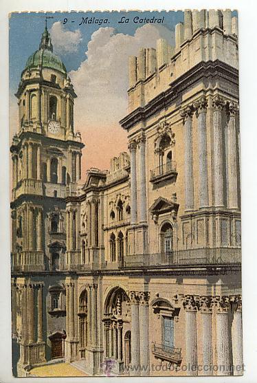 Postales: POSTAL ANTIGUA DE ESPA&Ntilde;A ANDALUCIA MALAGA LA CATEDRAL