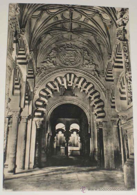 Postkarten: ANTIGUA FOTO POSTAL DE CORDOBA . INTERIOR DE LA MEZQUITA - HELIOTIPIA ARTISTICA ESPA&Ntilde;OLA 38 HAE - SI