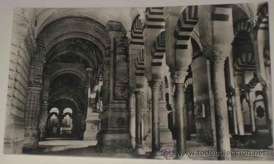 Cartoline: ANTIGUA FOTO POSTAL DE CORDOBA . INTERIOR DE LA MEZQUITA - HELIOTIPIA ARTISTICA ESPA&Ntilde;OLA 39 HAE - SI