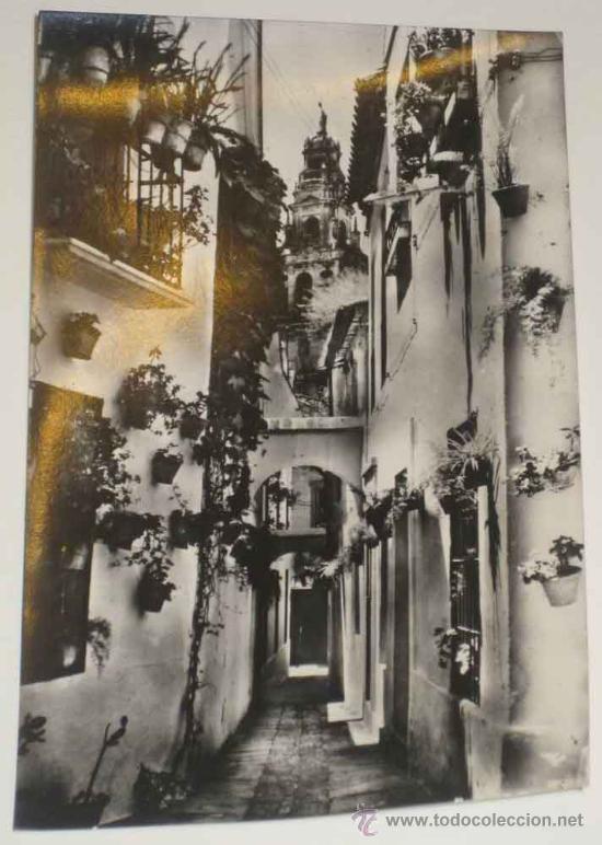 Postcards: ANTIGUA FOTO POSTAL DE CORDOBA - CALLEJA DE LAS FLORES - HELIOTIPIA ARTISTICA ESPA&Ntilde;OLA 17 - HAE - SI