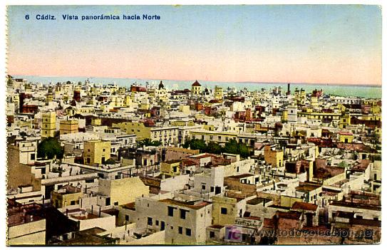 Postales: CADIZ, VISTA PANORAMICA HACIA NORTE,      P25945