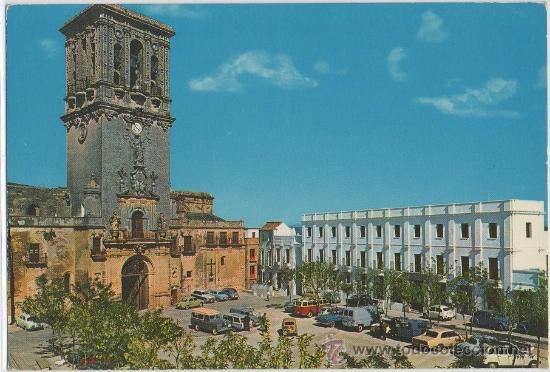 Postales: TARJETA POSTAL DE ARCOS DE LA FRONTERA IGLESIA DE SANTA MARIA Y PARADOR NACIONAL CADIZ