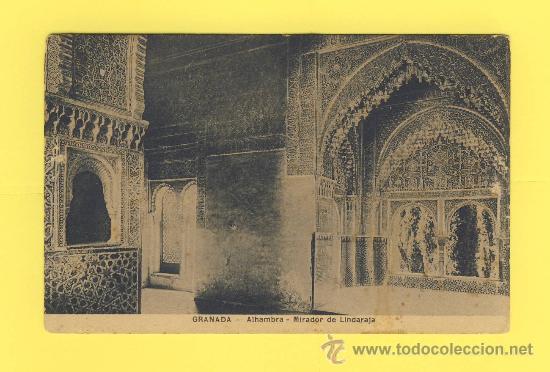 Postales: GRANADA-ALHAMBRA-MIRADOR DE LINDARAJA-ENRIQUELINARES A&Ntilde;OS 40-P-1216