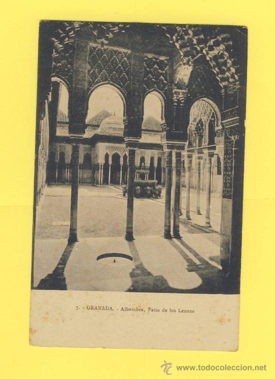 Postales: GRANADA- 7- ALHAMBRA-PATIO DE LOS LEONES-