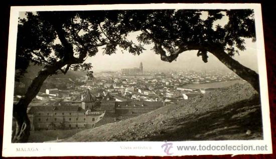 Postales: ANTIGUA FOTO POSTAL DE MALAGA - VISTA ARTISTICA - ED. L ROISIN - NO CIRCULADA.