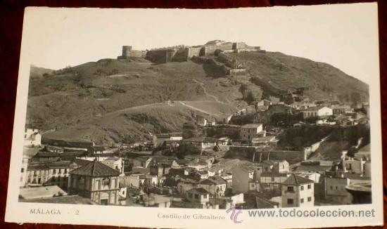 Postales: ANTIGUA FOTO POSTAL DE MALAGA - CASTILLO DE GIBRALTERO - ED. L ROISIN - NO CIRCULADA.