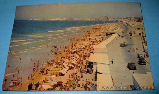 Postales: ANTIGUA Y PRECIOSA POSTAL DE CADIZ PLAYA DE LA VICTORIA VISTA PANORAMICA - EN  - NO C