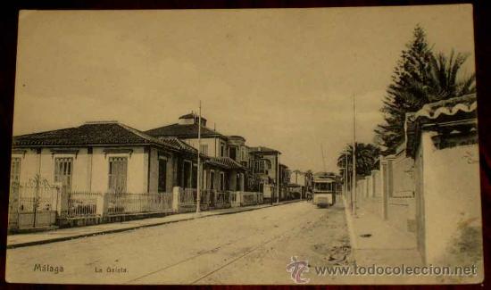 Postales: ANTIGUA POSTAL DE MALAGA - LA GALETA - ED. KNACKSTEDT Y NATHER - REVERSO CON SELLO EN AZUL QUE SE AP