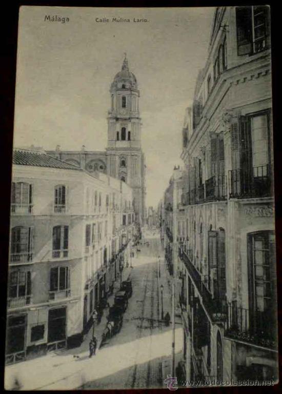 Postales: ANTIGUA POSTAL DE MALAGA - MULINA LARIO - ED. KNACKSTEDT Y NATHER - REVERSO CON SELLO EN AZUL QUE SE