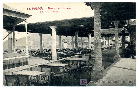 Postales: MALAGA, BA&Ntilde;OS DEL CARMEN,   P26086
