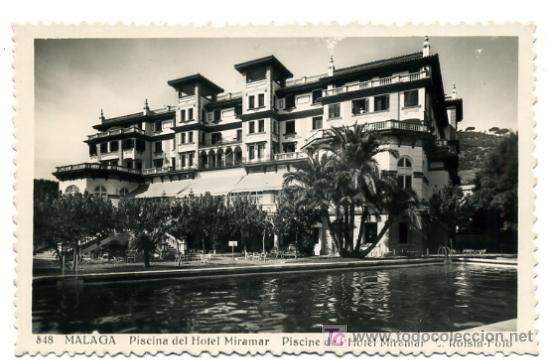 Postales: MALAGA, PISCINA DEL HOTEL MIRAMAR,   P26089