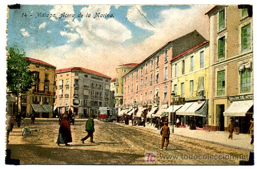 Postales: MALAGA, ACERA DE LA MARINA,      P26120