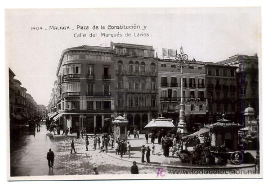 Postales: MALAGA, PLAZA DE LA CONSTITUCION Y CALLE DEL MARQUES DE LARIOS,      P26121