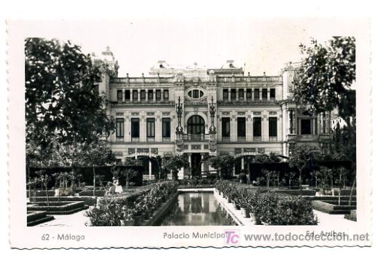 Postales: MALAGA, PALACIO MUNICIPAL,      P26162
