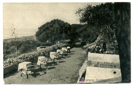 Postales: MALAGA, CARTERIA DEL HOTEL ALHAMAR, AMPLIA TERRAZA SUR FRENTE AL MAR,     P26180
