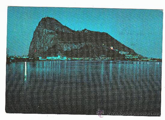 Postales: 7.- VISTA NOCTURNA DEL PE&Ntilde;ON DE GIBRALTAR