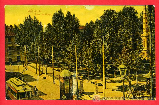 Postales: MALAGA , PLAZA DE RIEGO, EDIT DOMINGO DEL RIO  , P29300B