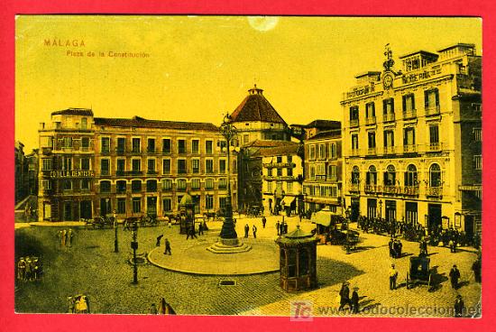 Postales: MALAGA , PLAZA DE LA CONSTITUCION , EDIT DOMINGO DEL RIO , P29300C