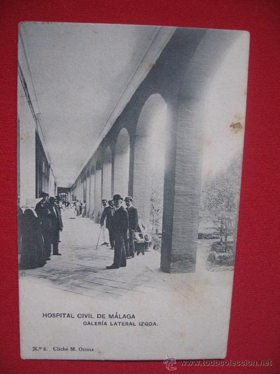 Postales: MALAGA - HOSPITAL CIVIL - GALERIA LATERAL IZQUIERDA N&ordm; 6