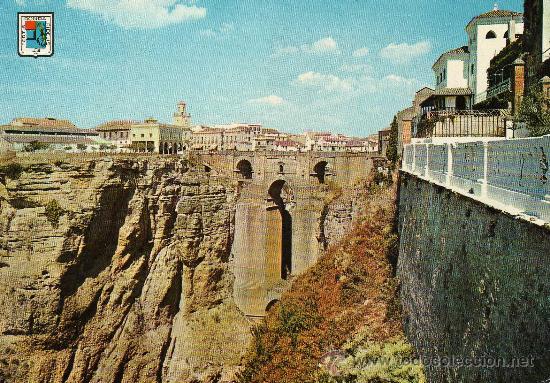 Postales: POSTAL RONDA. MALAGA. PUENTE NUEVO SOBRE EL TAJO.