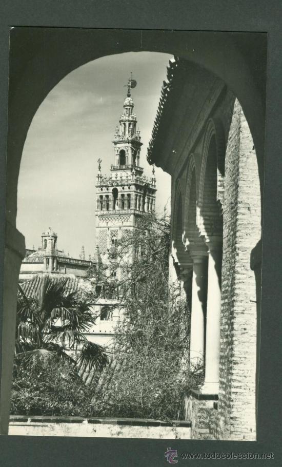 Postales: TARJETA POSTAL ANTIGUA EN BLANCO Y NEGRO . SEVILLA.LA GIRALDA