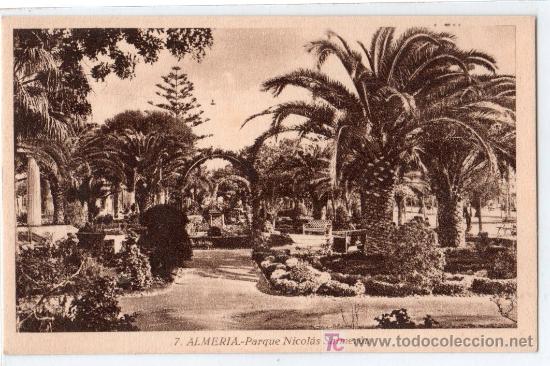 Postkarten: TARJETA POSTAL DE ALMERIA N&ordm; 7. PARQUE NICOLAS SALMERON. FOTO L. ROISIN