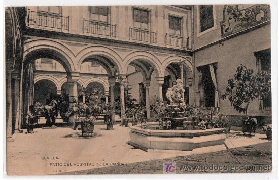 Cartoline: TARJETA POSTAL DE SEVILLA.PATIO DEL HOSPITAL DE LA CARIDAD. FOTOTIPIA HAUSER Y MENET
