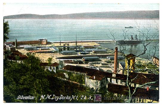 Postales: GIBRALTAR, DRYDOCKS,     P26522 - Foto 1