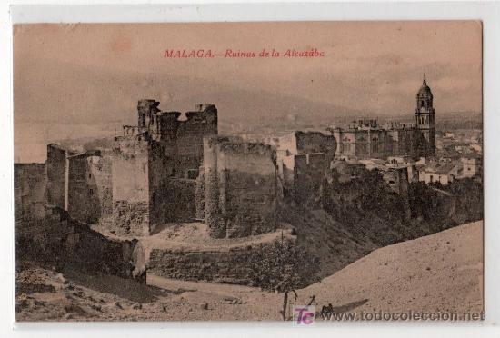 Postkarten: TARJETA POSTAL DE MALAGA. RUINAS DE LA ALCAZABA. EDICION FERRER ESCOBAR